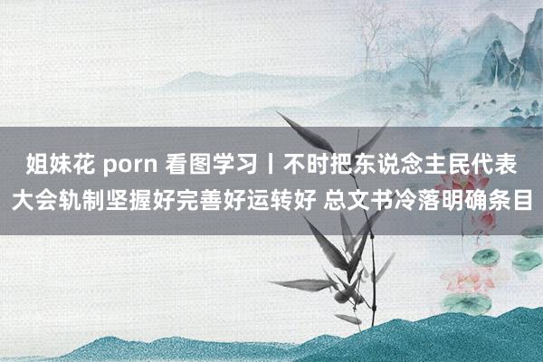 姐妹花 porn 看图学习丨不时把东说念主民代表大会轨制坚握好完善好运转好 总文书冷落明确条目