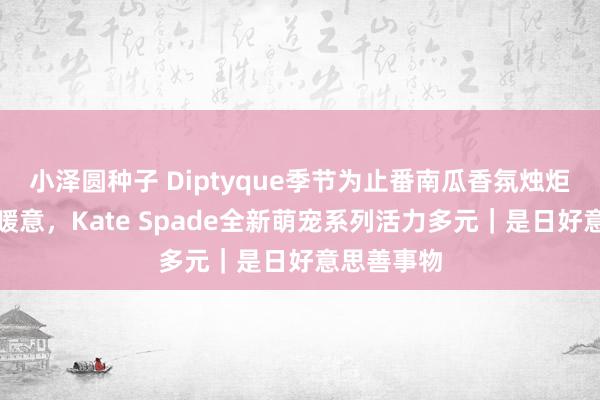 小泽圆种子 Diptyque季节为止番南瓜香氛烛炬燃烧秋日暖意，Kate Spade全新萌宠系列活力多元｜是日好意思善事物