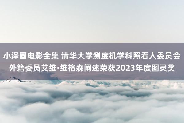 小泽圆电影全集 清华大学测度机学科照看人委员会外籍委员艾维·维格森阐述荣获2023年度图灵奖